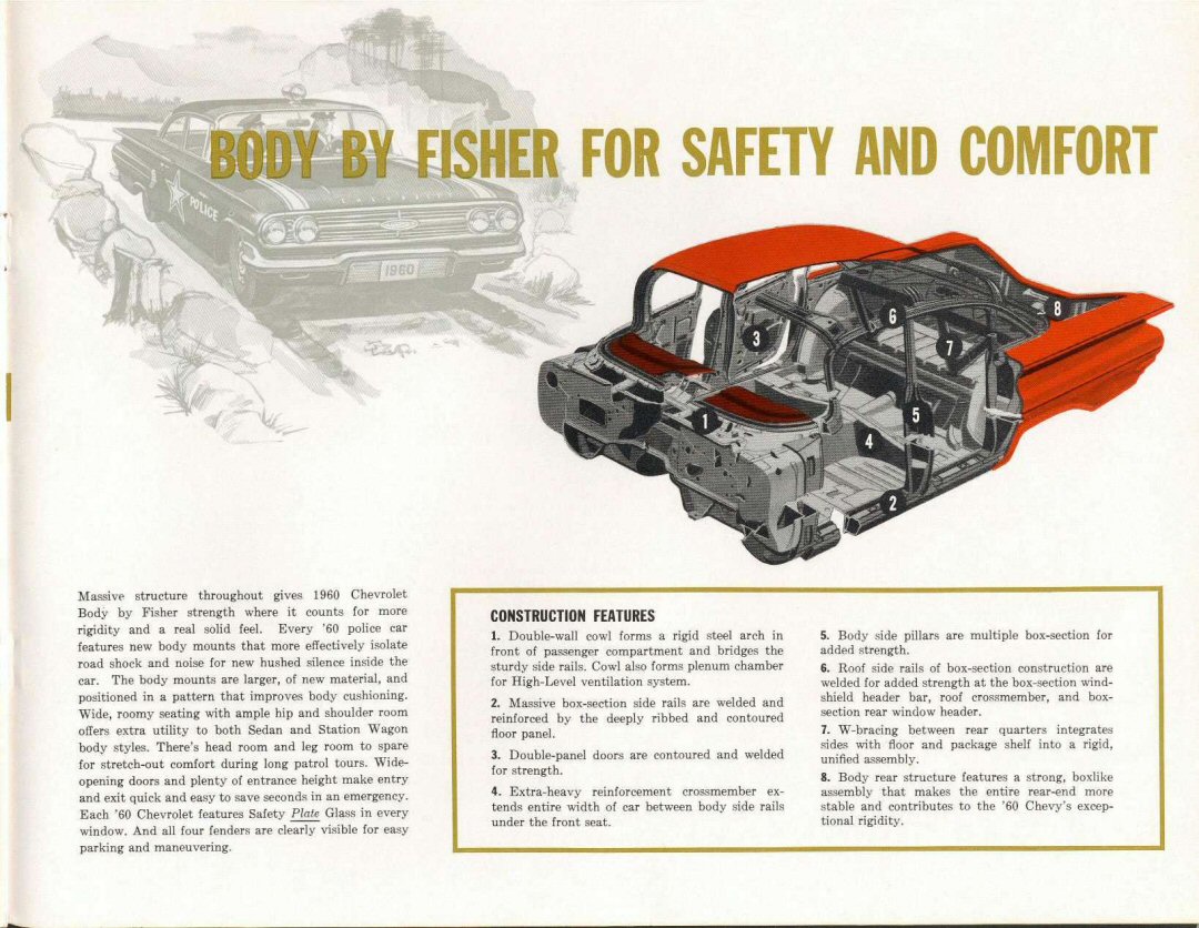 1960 Chevrolet Police Vehicles Brochure Page 2